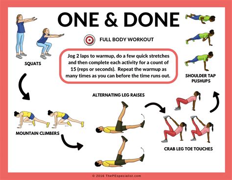 Printable Exercise Posters for Physical Education Class.